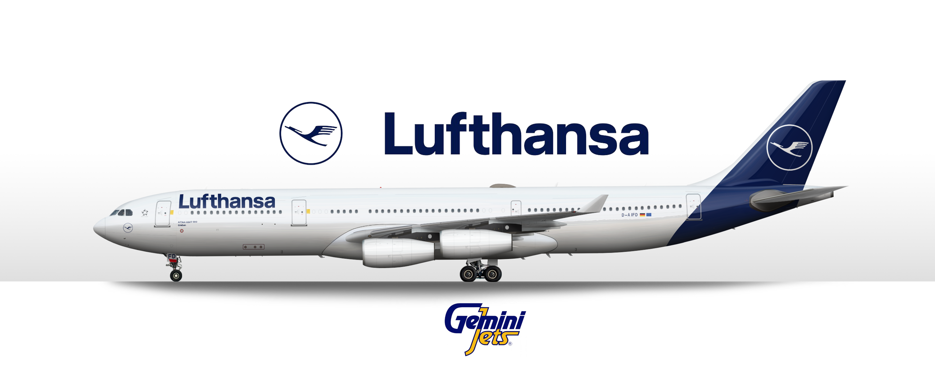 航空機・ヘリコプター Gemini 200 Lufthansa A340-300 航空機