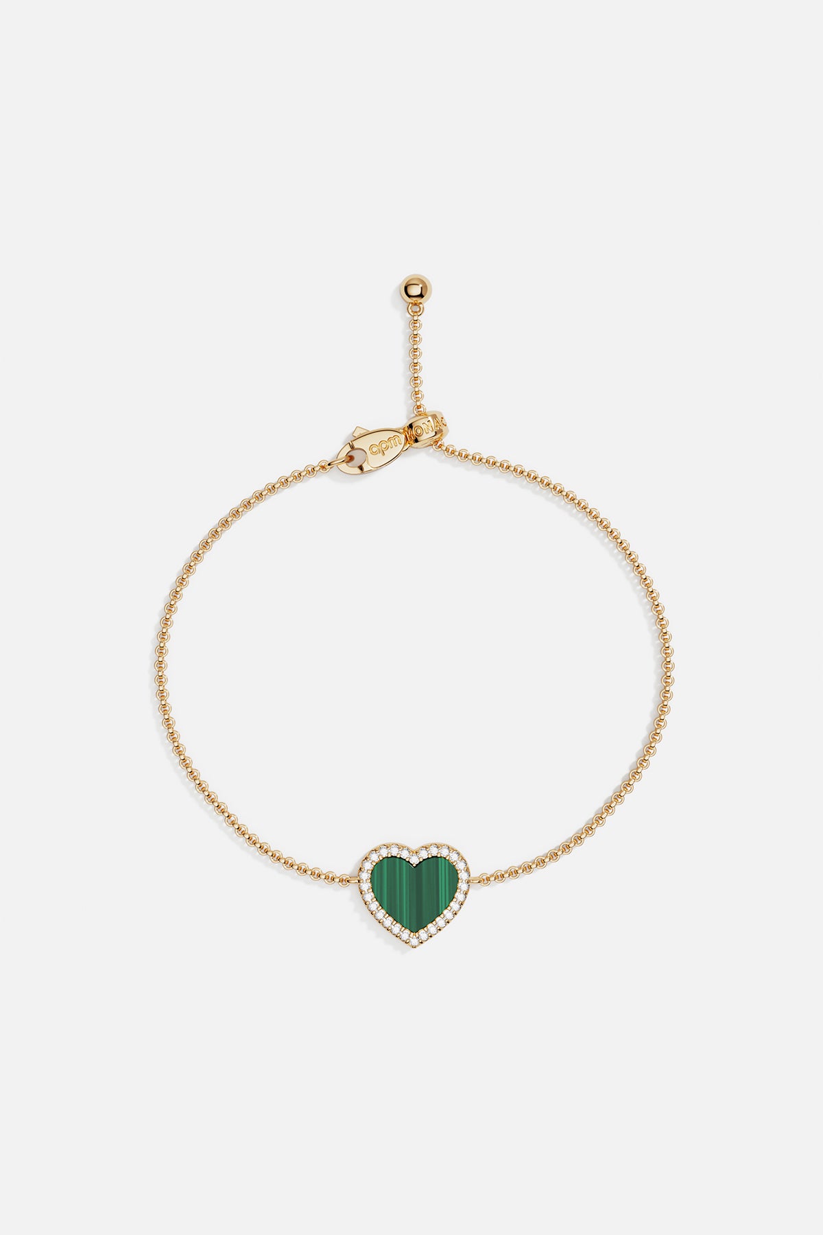 マラカイト ハート 調節可能ブレスレット | APM Monaco