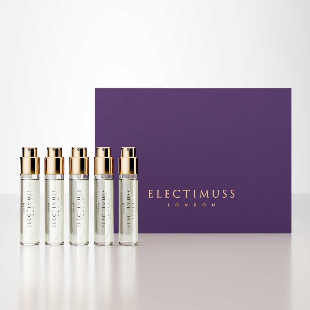 TRAJAN travel set from Electimuss. Atomiser and three 10ml travel