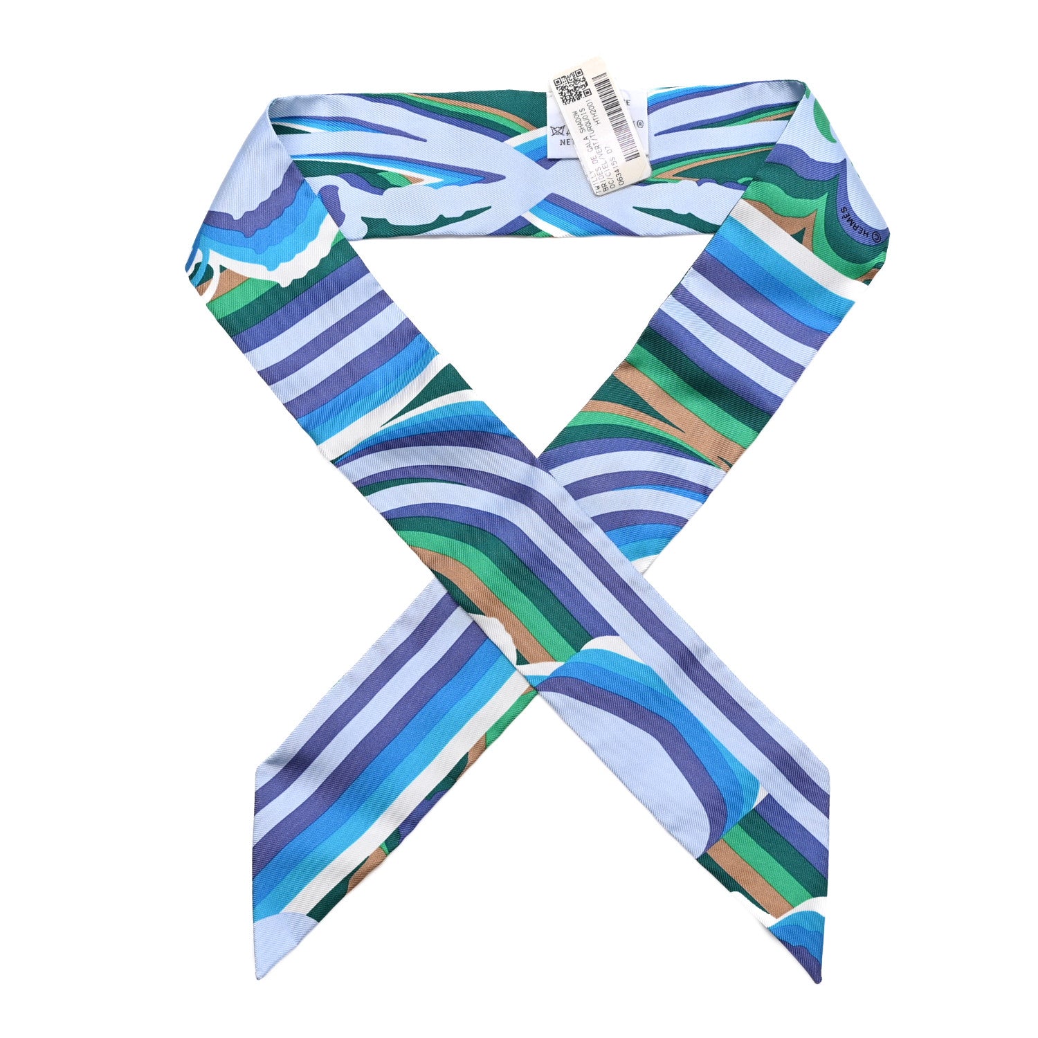 Hermes Silk Brides De Gala Shadow Twilly Ciel Vert Turquoise