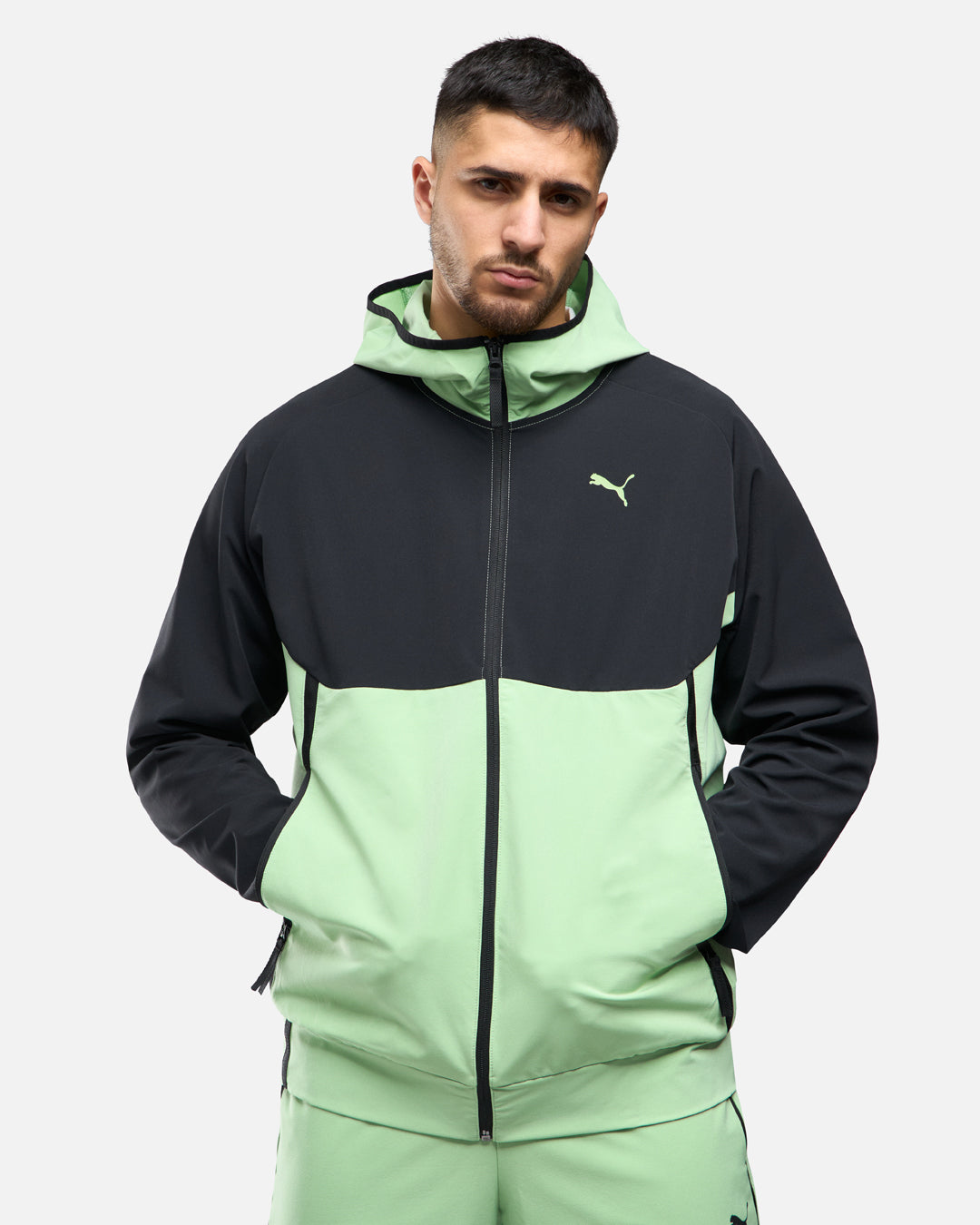 Puma Tech Tracksuit Jacket - Black/Green – Footkorner