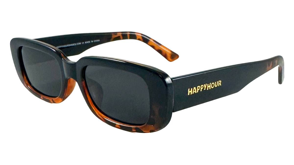 Oxford | Black Tortoise Fade | Polarized rectangle sunglasses