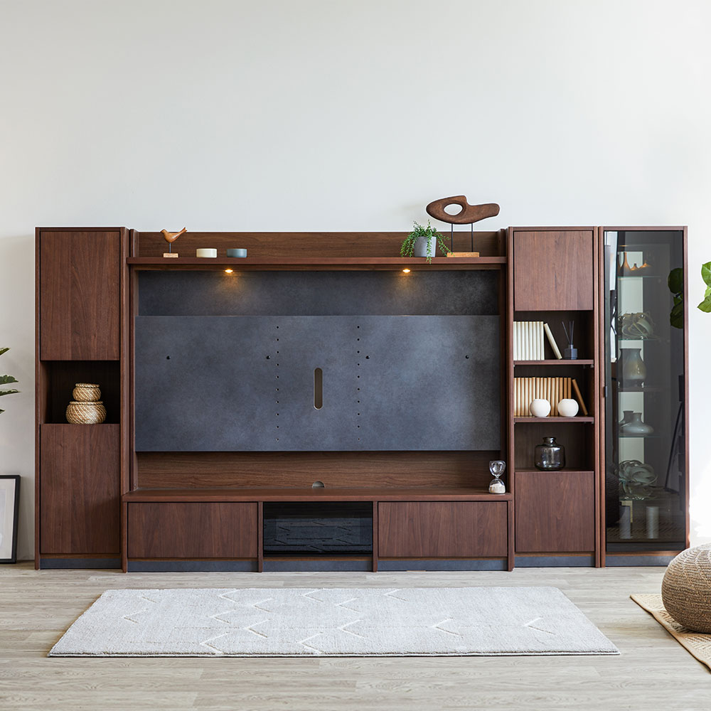 テレビボード 「バロン」 4点セット ウォールナット材 ウォールナット