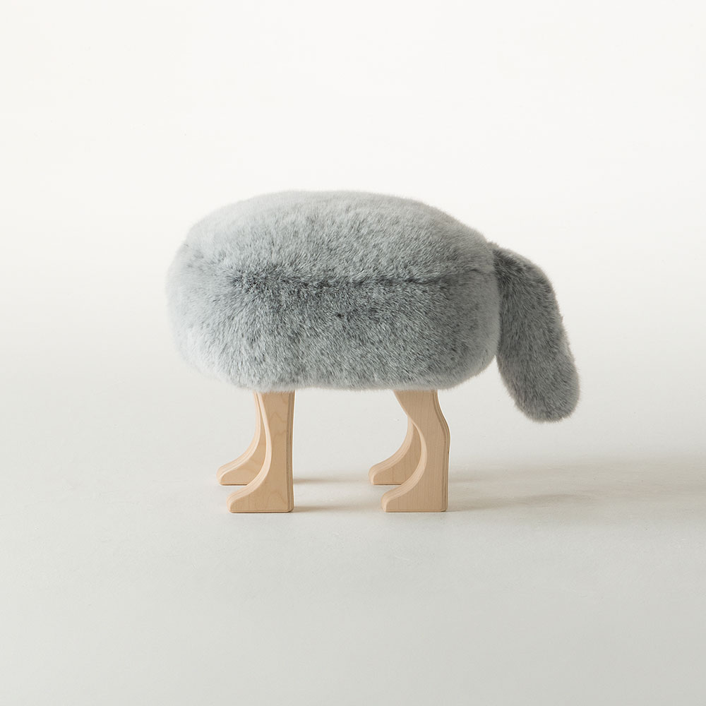 匠工芸 スツール「アニマルスツール」フォックスグレー Sサイズ【受注