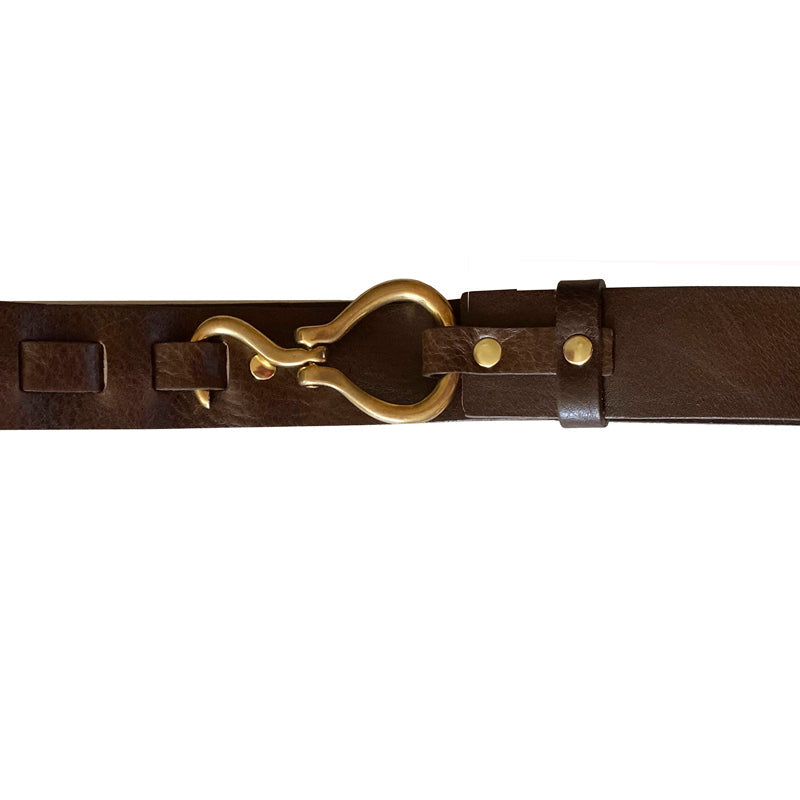 Hook Belt - Chocolate – Kim White Bags/Belts