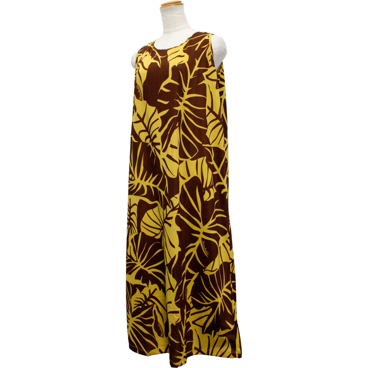 Manuheali'i（マヌヘアリィ） Aラインドレスワンピース モンステラ