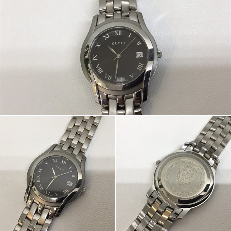 千葉県にお住いの方から GUCCI の腕時計の電池交換とベルトのコマ足し