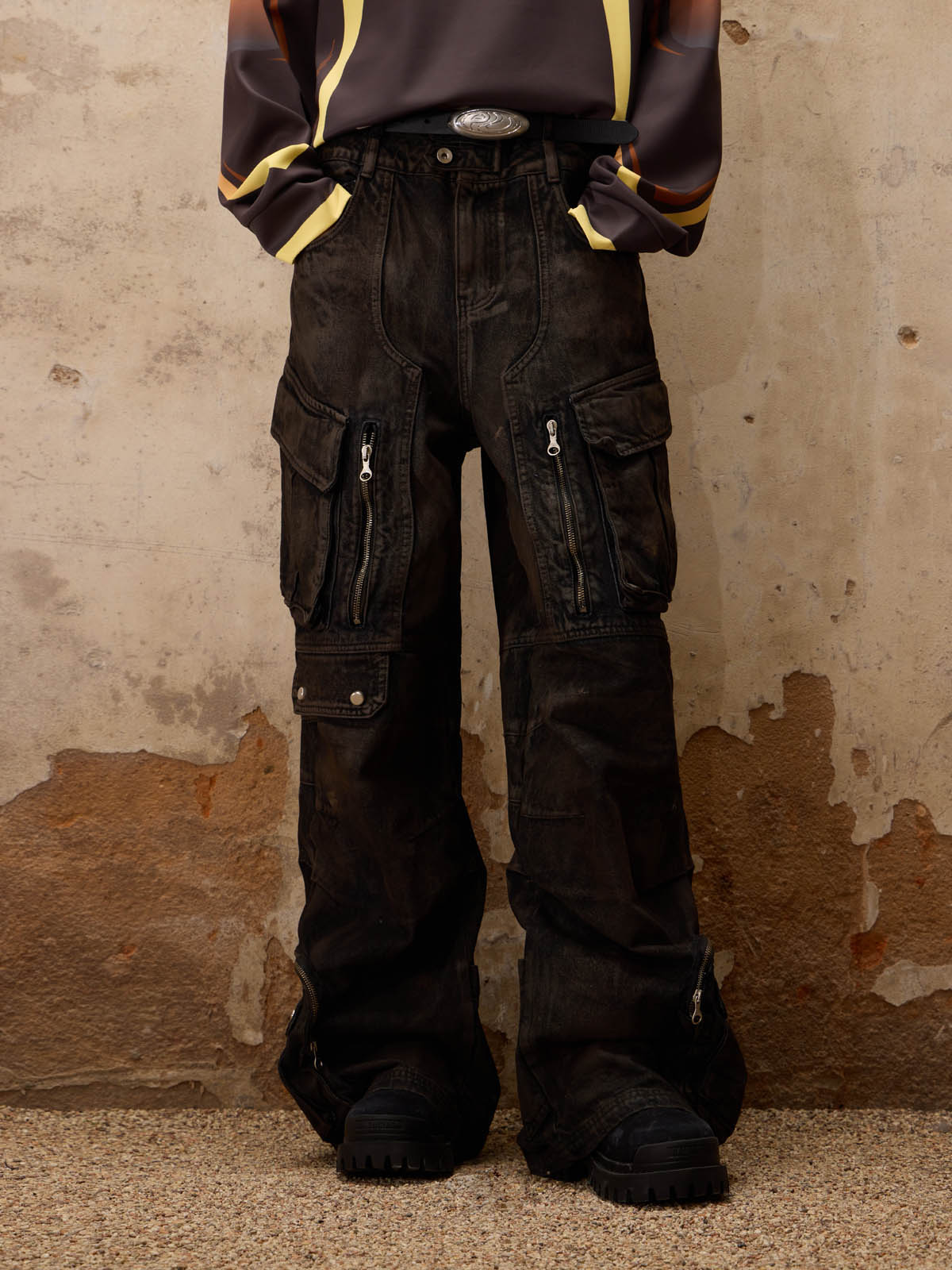 パーソンソウル マッド ダーティー デニム ジーンズ - personsoul