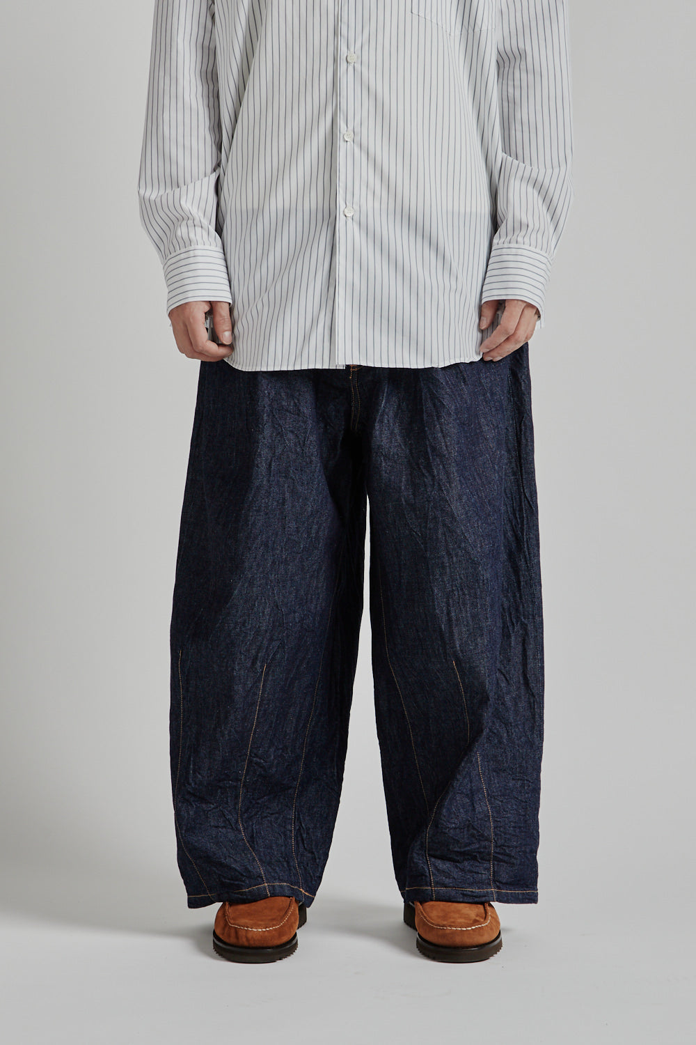 Is-Ness Denim 5 Pocket Balloon Pants - Indigo One Wash | Wallace