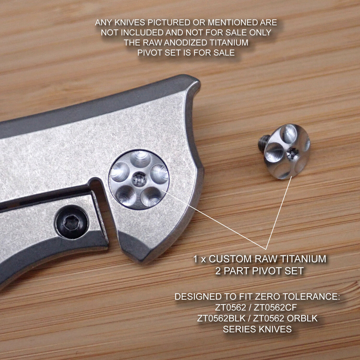 Zero Tolerance ZT0562 ZT562 ZT 0562CF Knife RAW Titanium Custom