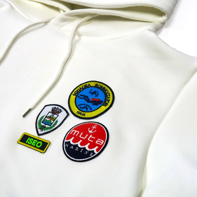 L4K3×muta】ライトボンディングパーカー【ハート/ホワイト】MMJC