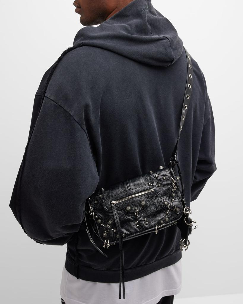 Balenciaga Men's Le Cagole Men XS Flap Bag With Piercing
