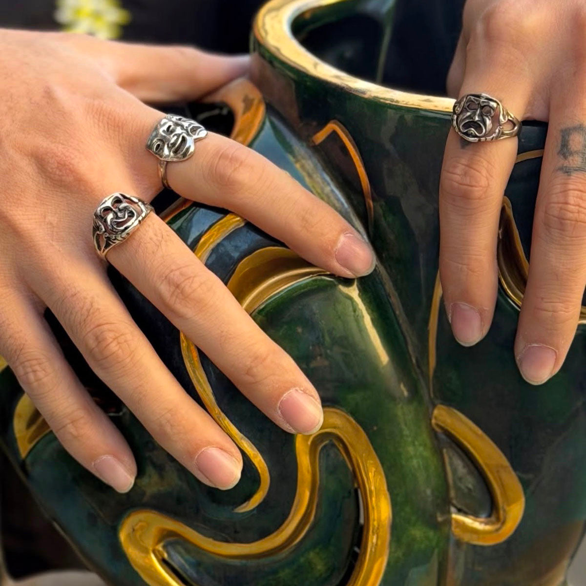 Silver Two Face Ring – Dry Bones Online Shop