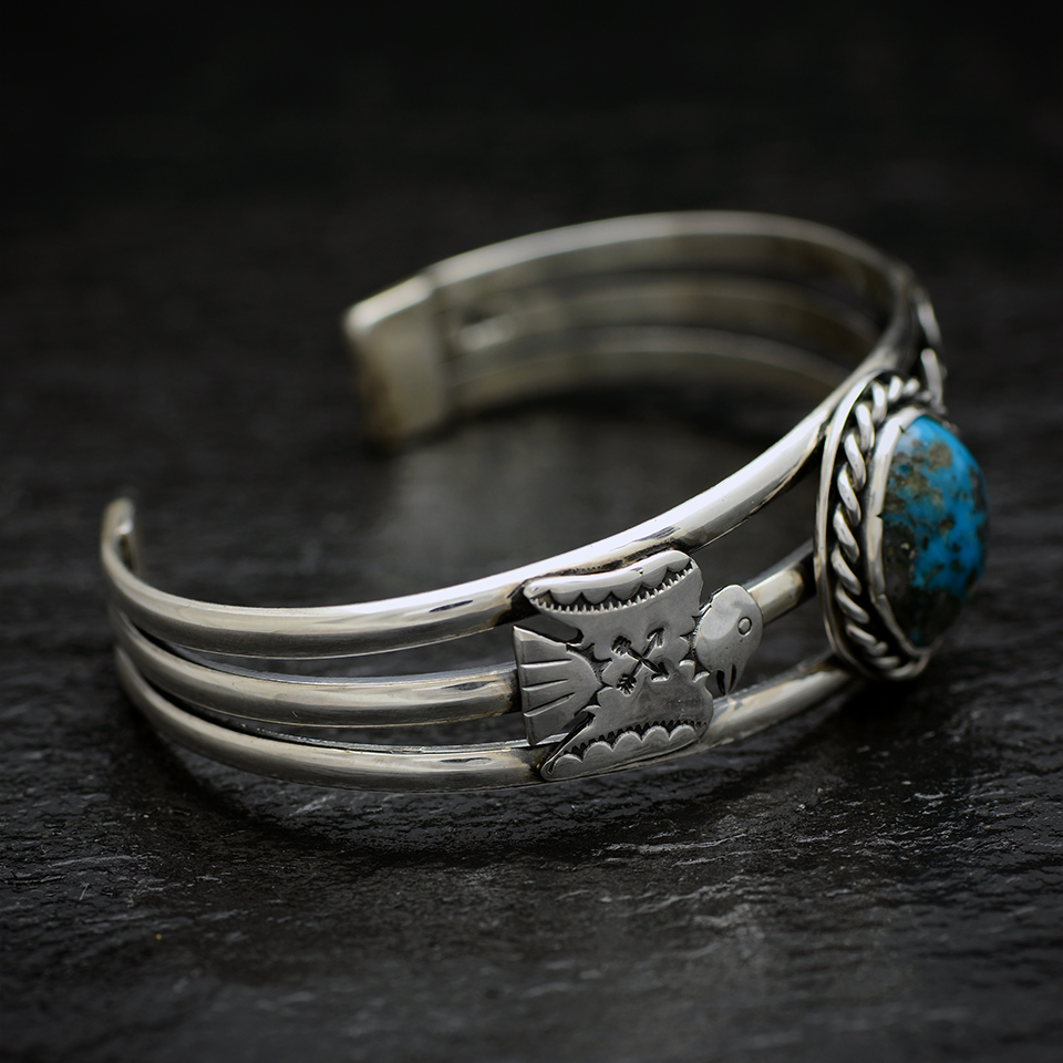 70s Oldモレンシ・ターコイズ & サンダーバード シルバーバングル