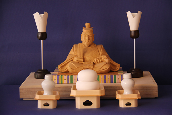 菅原道真公 木彫り 欅材 天神様 学問の神様 大 24 菅原道真公 木彫り