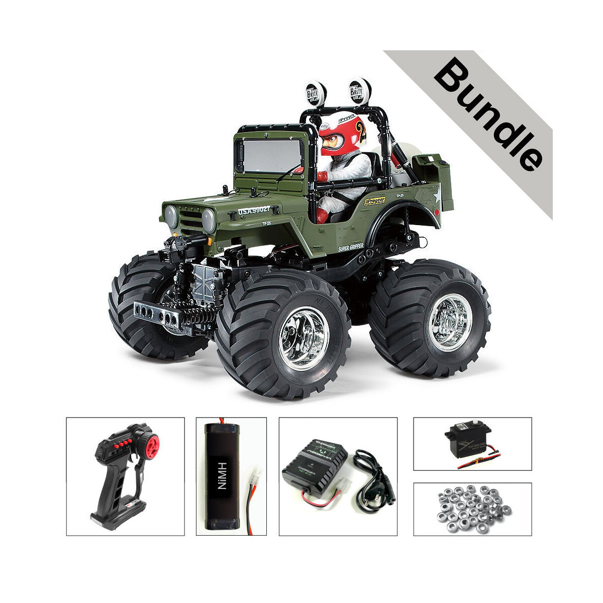 Tamiya 58242 Wild Willy 2 (WR-02) BUNDLE Silver