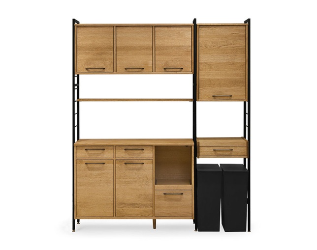 モモナチュラル 食器棚 カップボード VIU-01+VIL-52 MOMO NATURAL