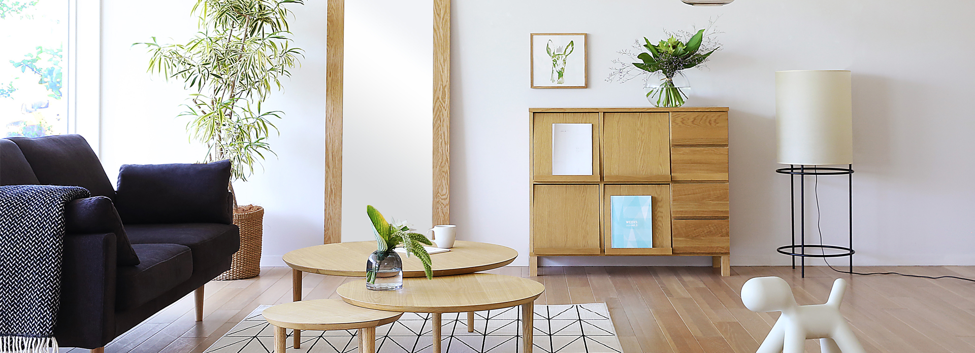 レッチェ 105マガジンレコードラック OAK(W105.5×D39.5×H95.5cm)税込