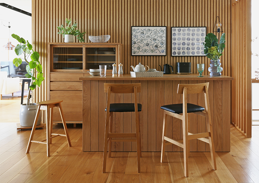 トールチェア OAK (国産品)(W38×D49×H89cm)税込￥84,000 | 高野木工