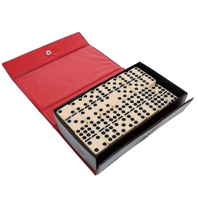 WE Games Double Nine Dominoes With Spinners - Ivory Tiles, Thick