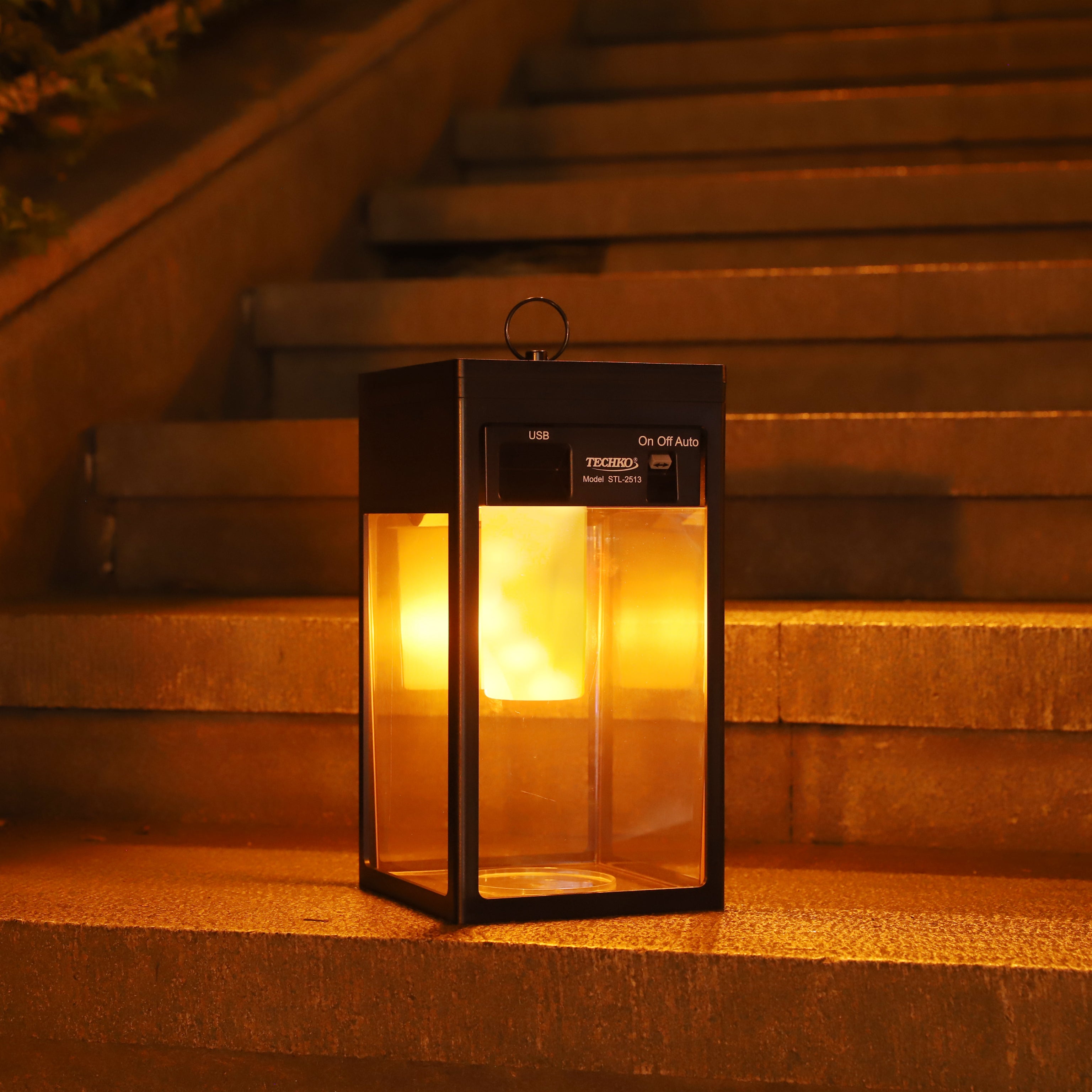 Solar Portable Lantern with Flame Effect – Techko Group