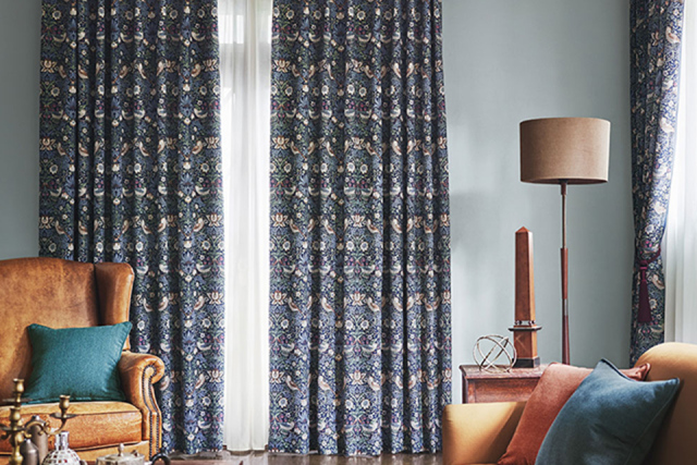 オーダーカーテン ウィリアムモリス いちご泥棒 LS63001-63003 防炎