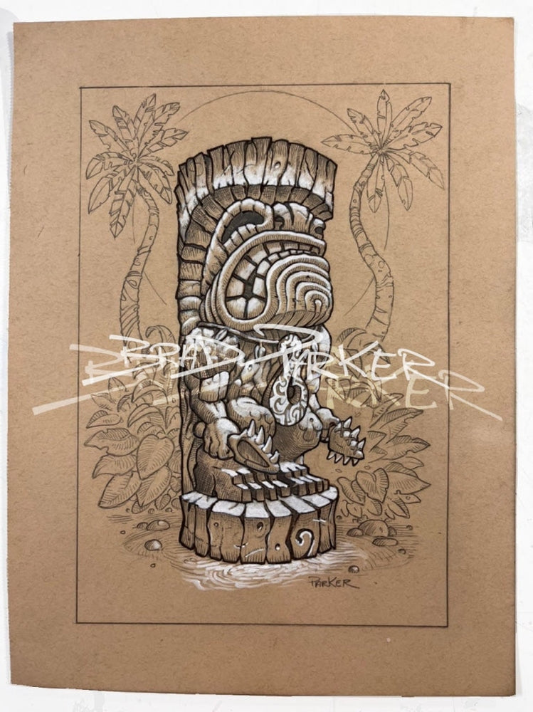 Two Fisted Tiki - Monochromatic Giclee Signed A/P - 3 remaining