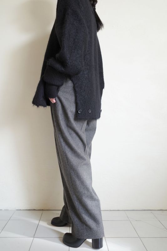 stein BI COLOR RIB SUPER KID MOHAIR LS・BLACK - tity