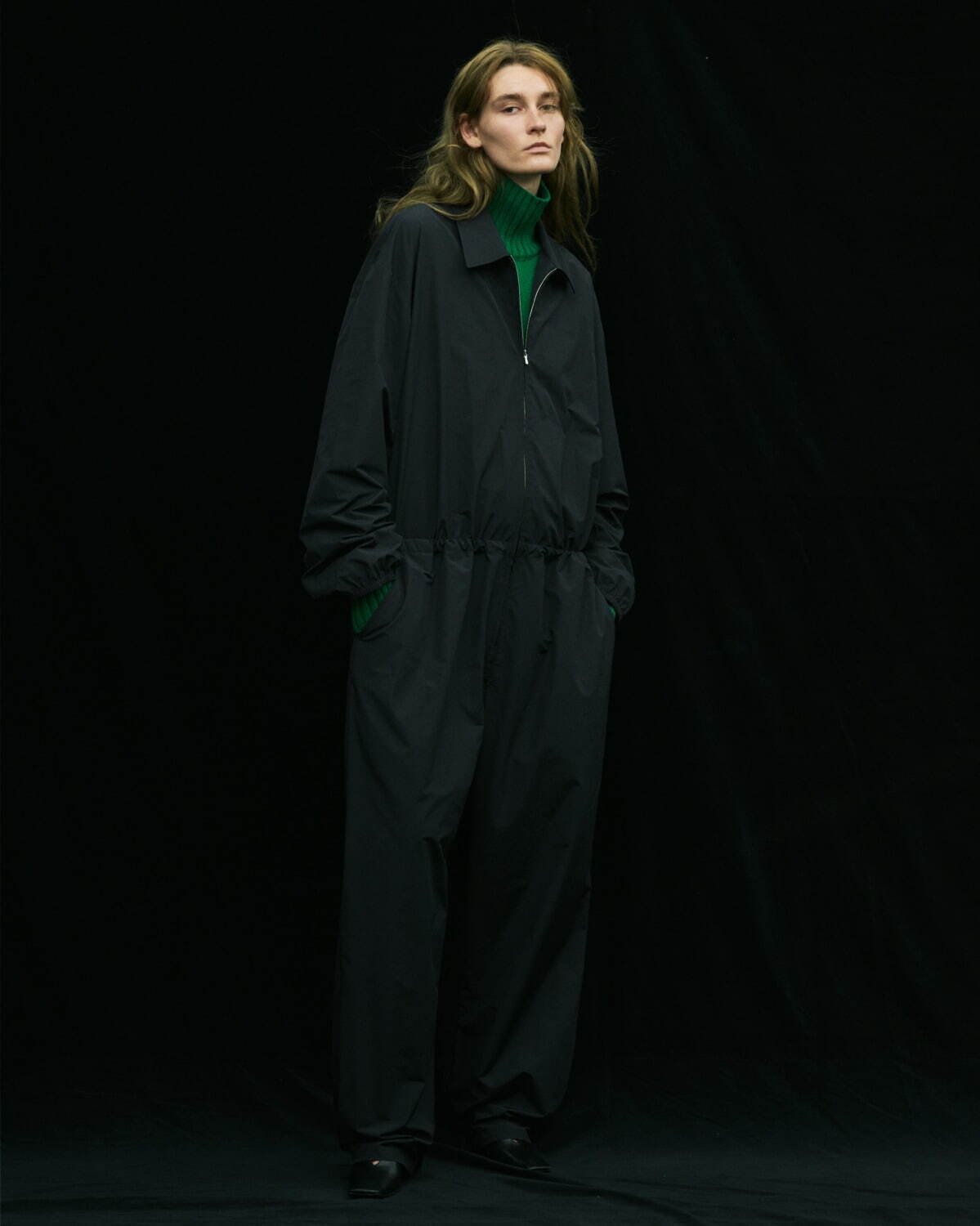 stein EX FINE LAMBS LOOSE HIGH NECK KNIT LS・GREEN - tity