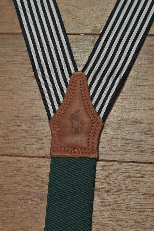 ポロラルフローレン ストライプ サスペンダー サスペンダーボタン付き