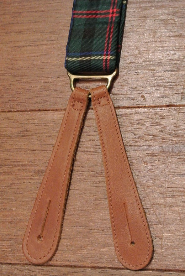 ポロラルフローレン シルク タータンチェック サスペンダー アメリカ製