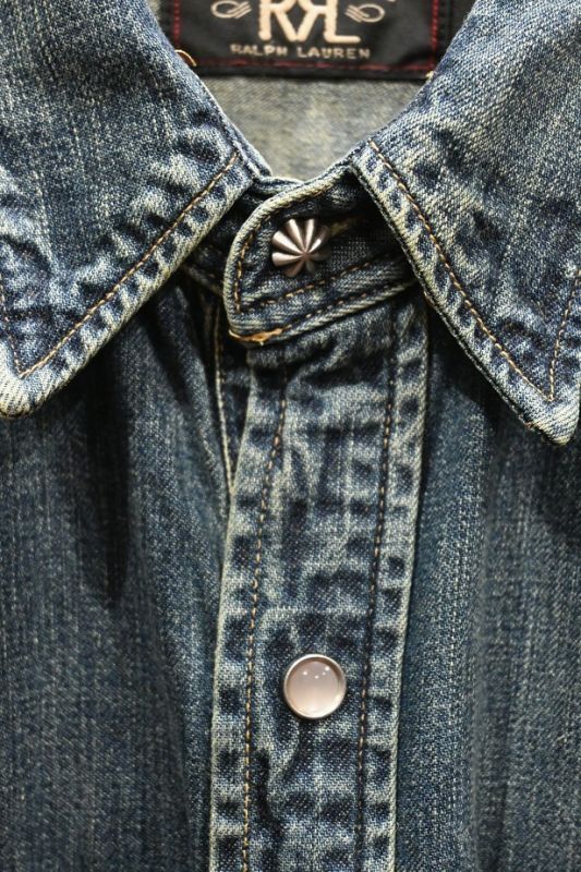USED) RRL ダブルアールエル ラルフローレン デニム ウェスタンシャツ