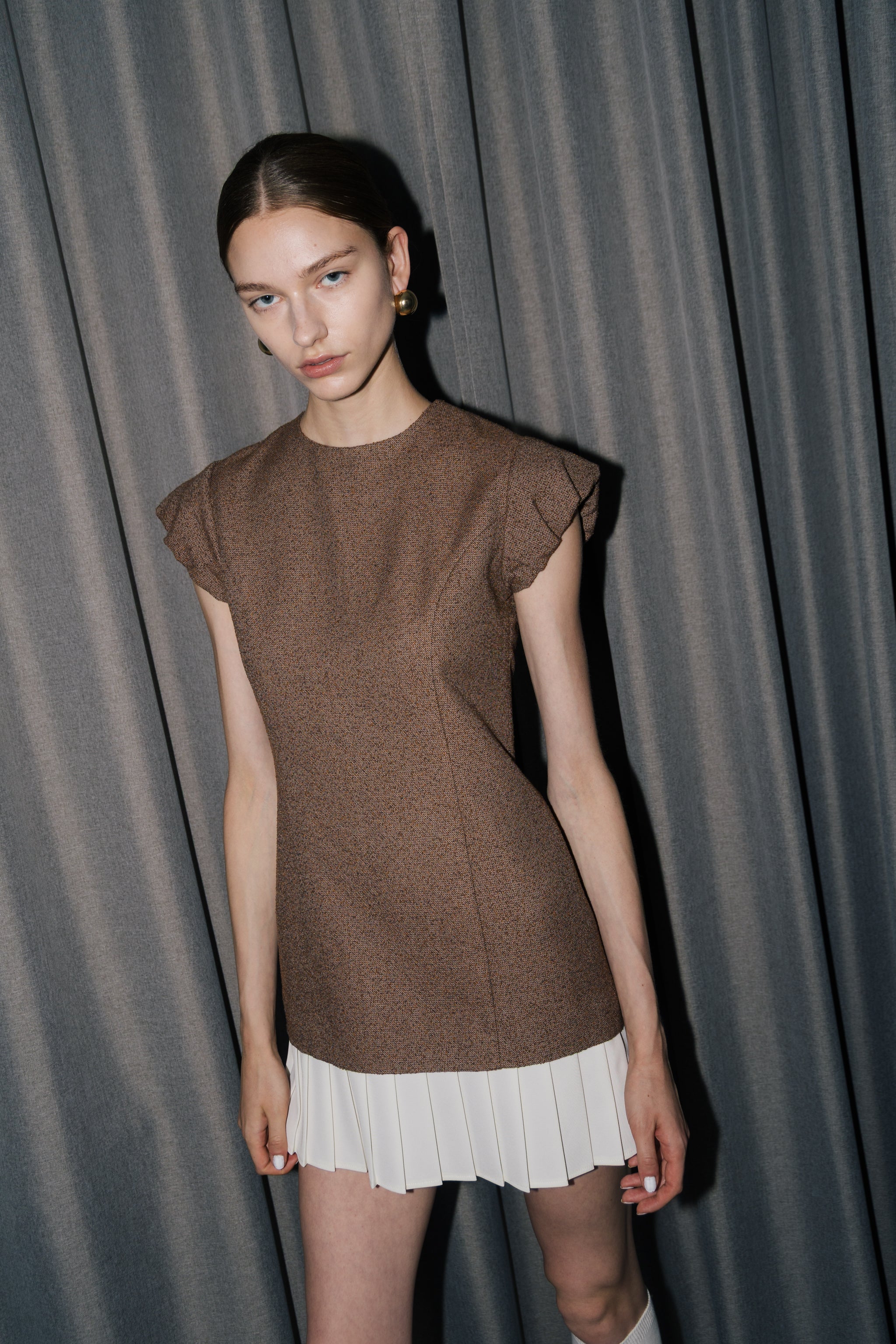 ワンピース the toe Leopold Tweed Dress S Leopold Tweed Dress – THE TOÉ