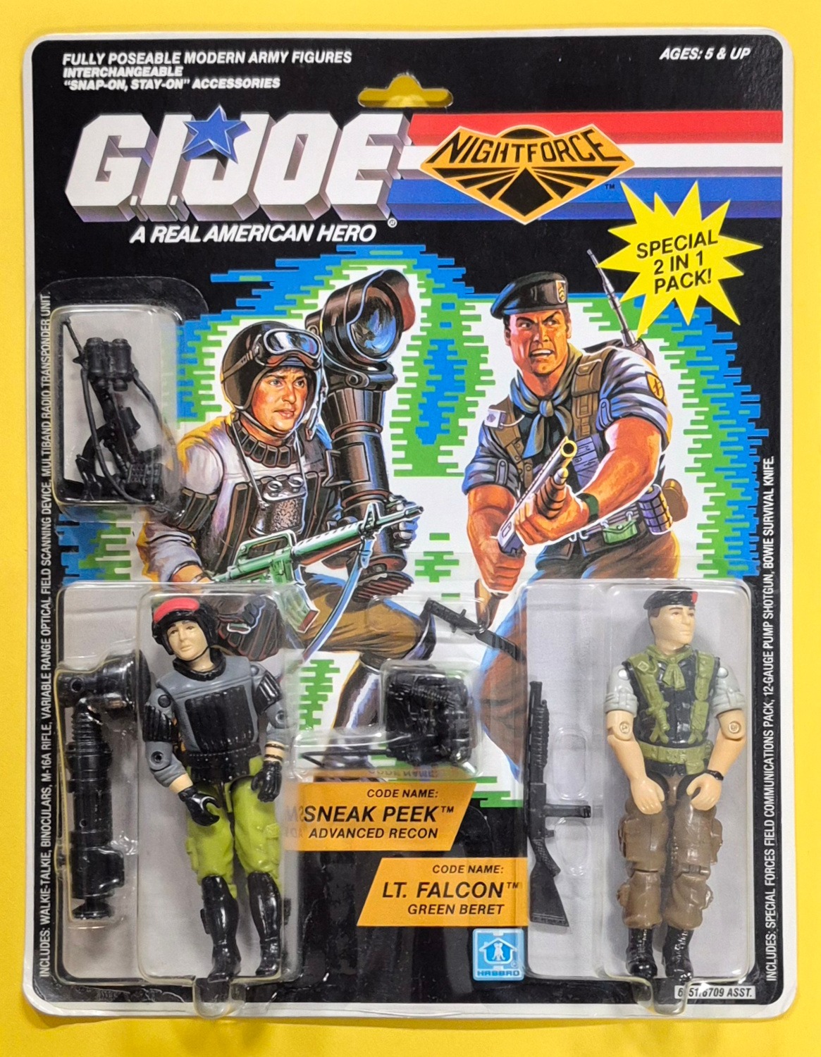 MOC 1988 Hasbro G.I. Joe ARAH Night Force Outback and Crazylegs 2