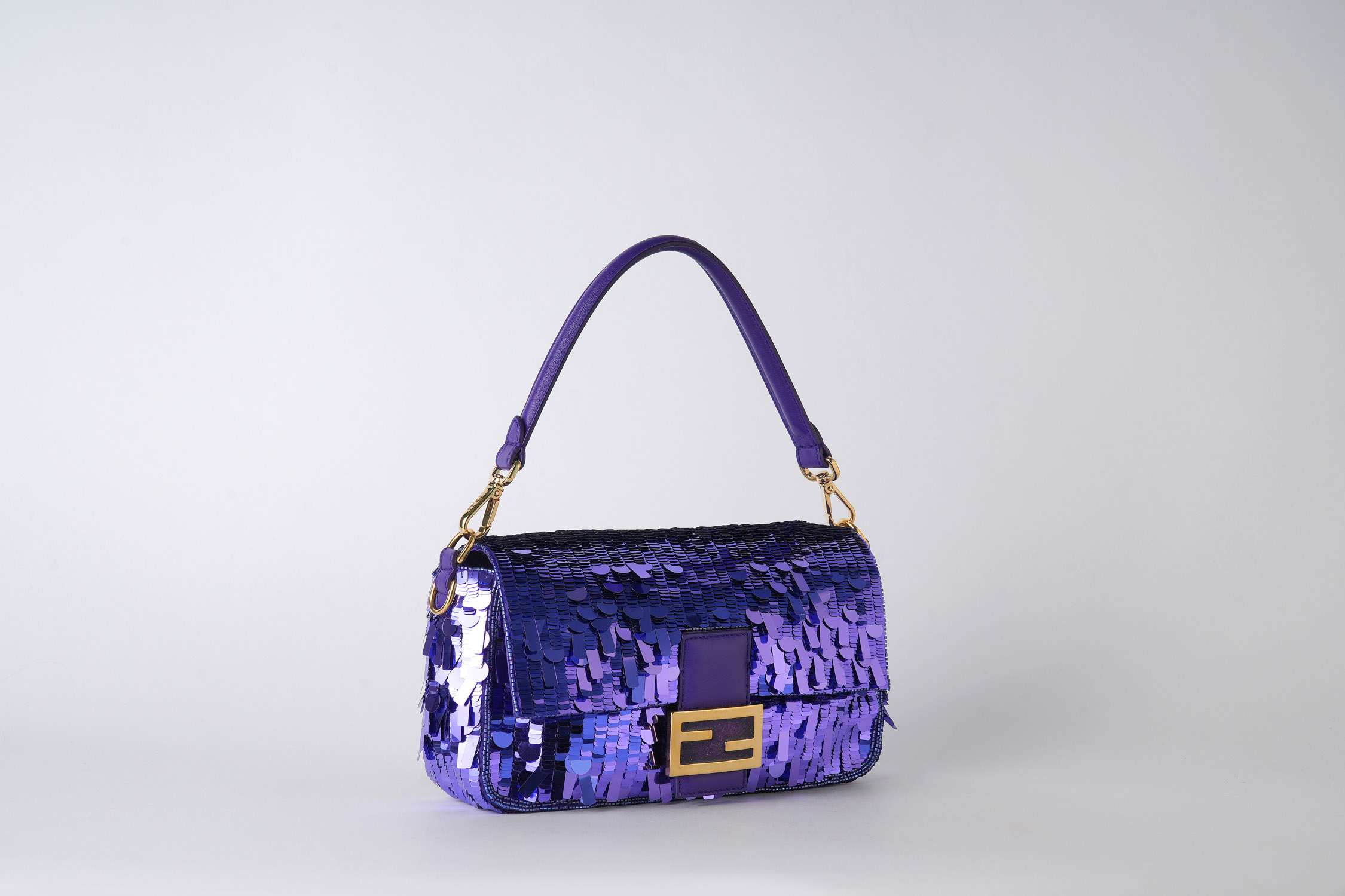Fendi purple sequin-emroideried Baguette bag - The AP Archive