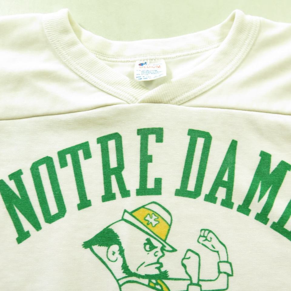 Vintage 80s Fighting Irish T-shirt Mens M Notre Dame University