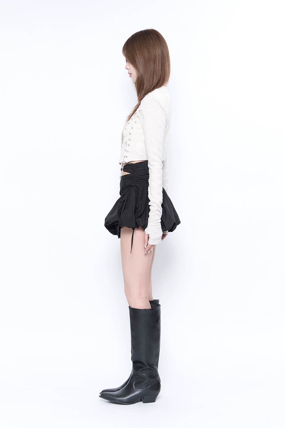 THEREDTHREAD】S strap balloon skirt