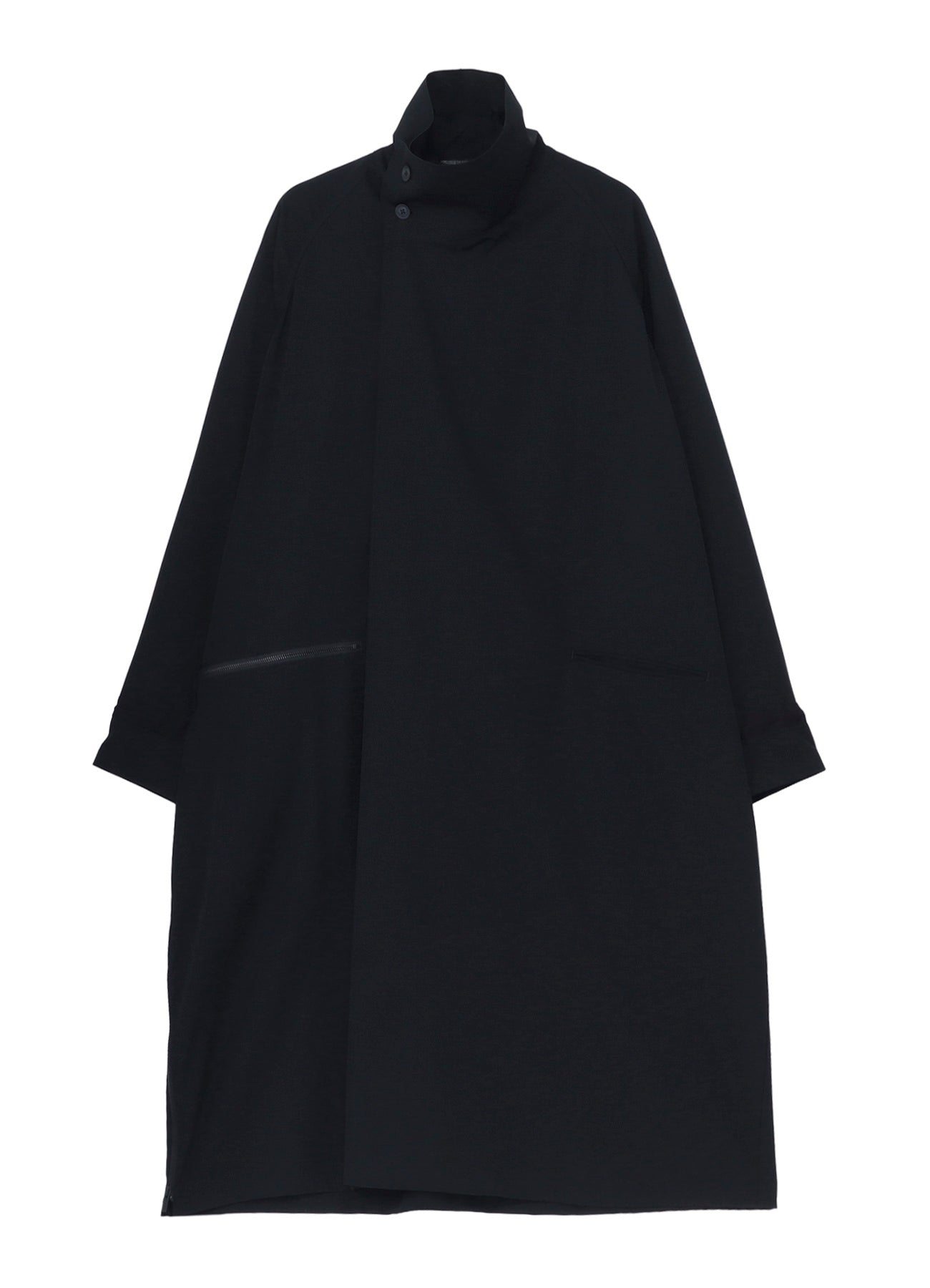 WOOL GABARDINE CROSS SHAPED ZIPPER COAT – THE SHOP YOHJI YAMAMOTO