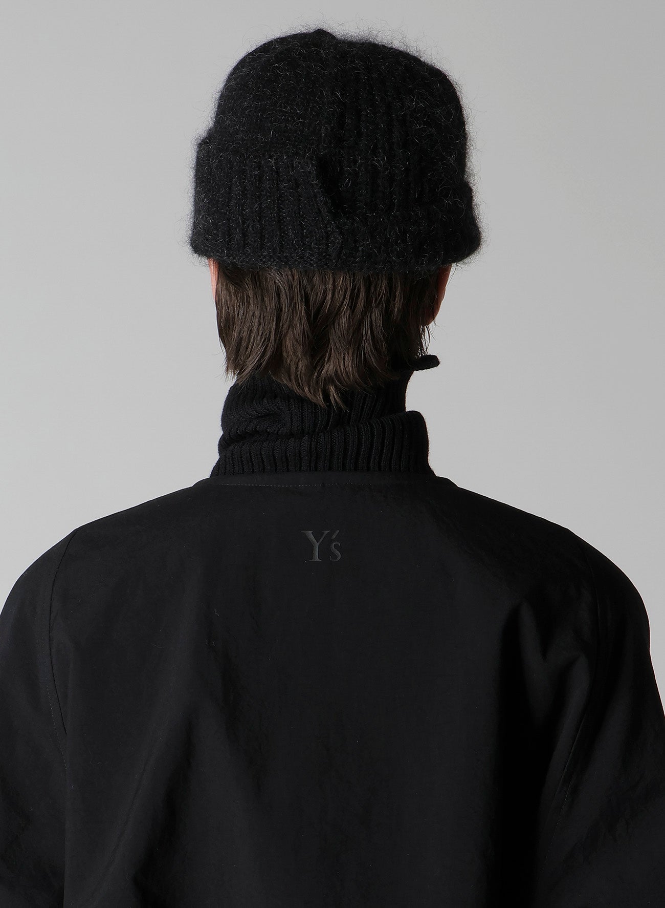 MOHAIR WOOL COMBINATION KNIT BEANIE – THE SHOP YOHJI YAMAMOTO