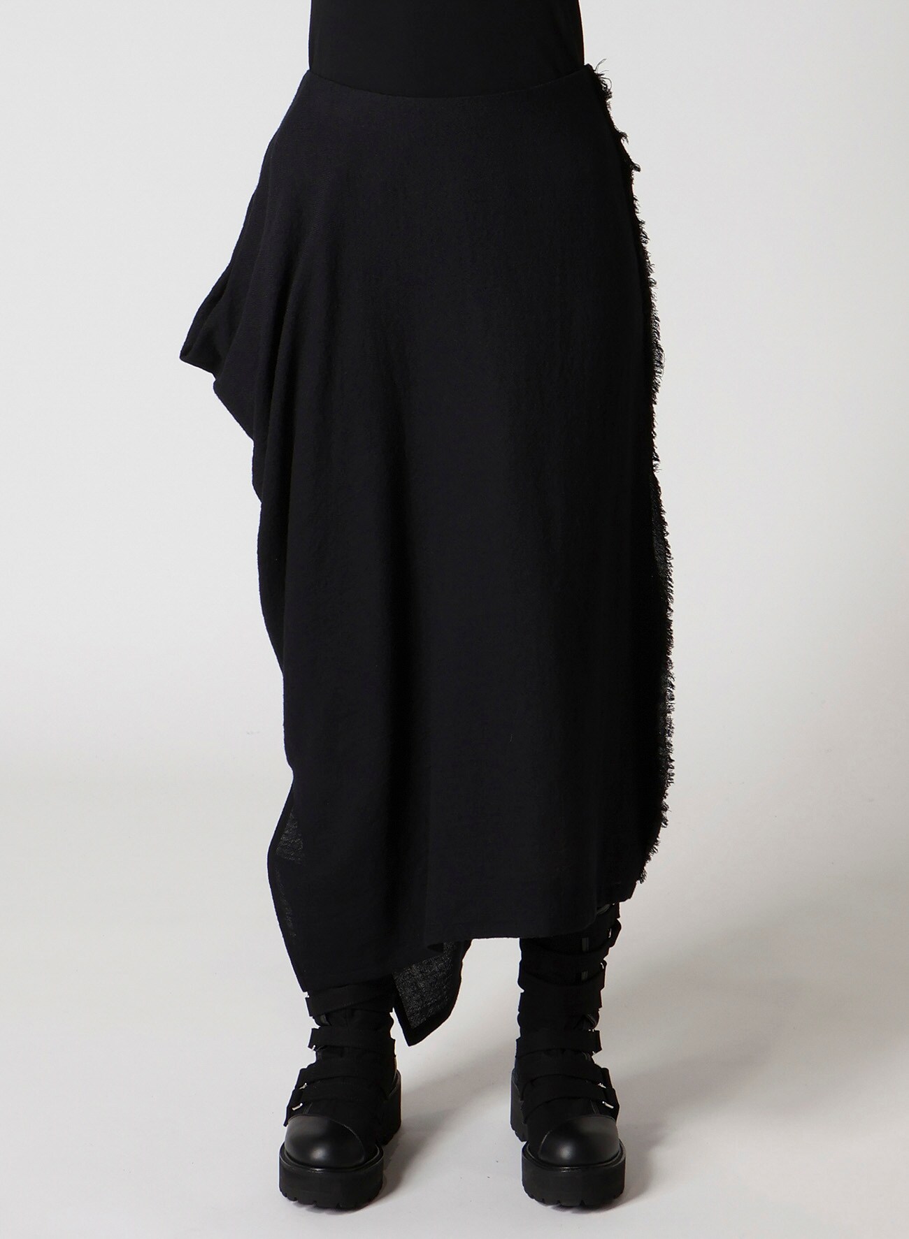 WOOL VIYELLA PUFF SKIRT(S Black): LIMI feu｜THE SHOP YOHJI YAMAMOTO