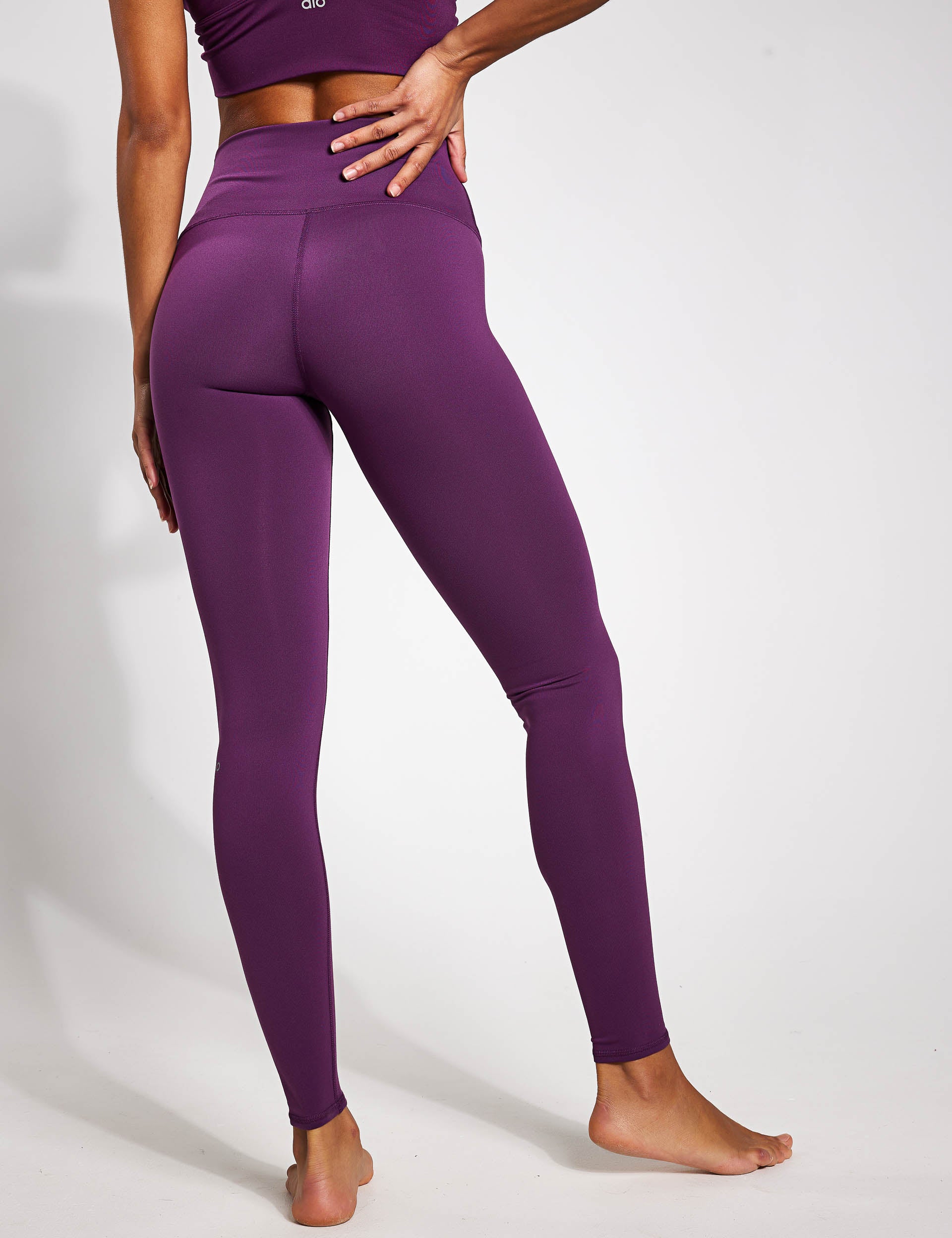 Alo Yoga | High Waisted Airbrush Legging - Dark Plum | The Sports Edit