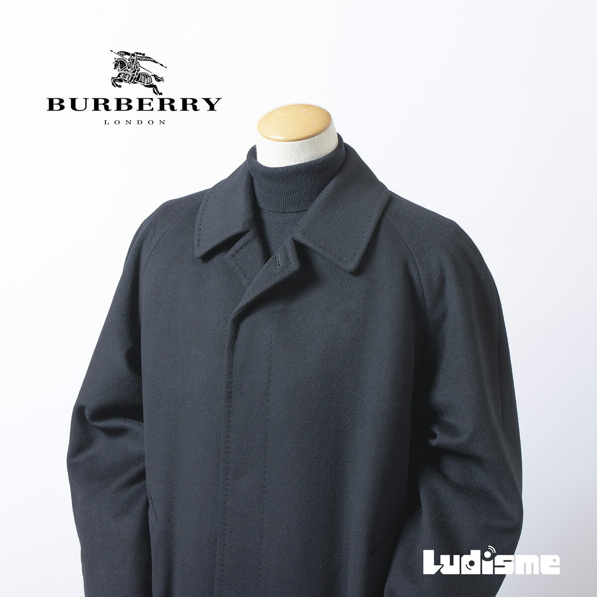 Burberry's カシミヤ ロングコート グレー M ステンカラー 比翼