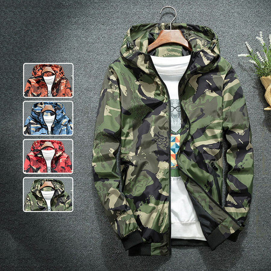 楽天市場】迷彩 ウィンドブレーカーの通販