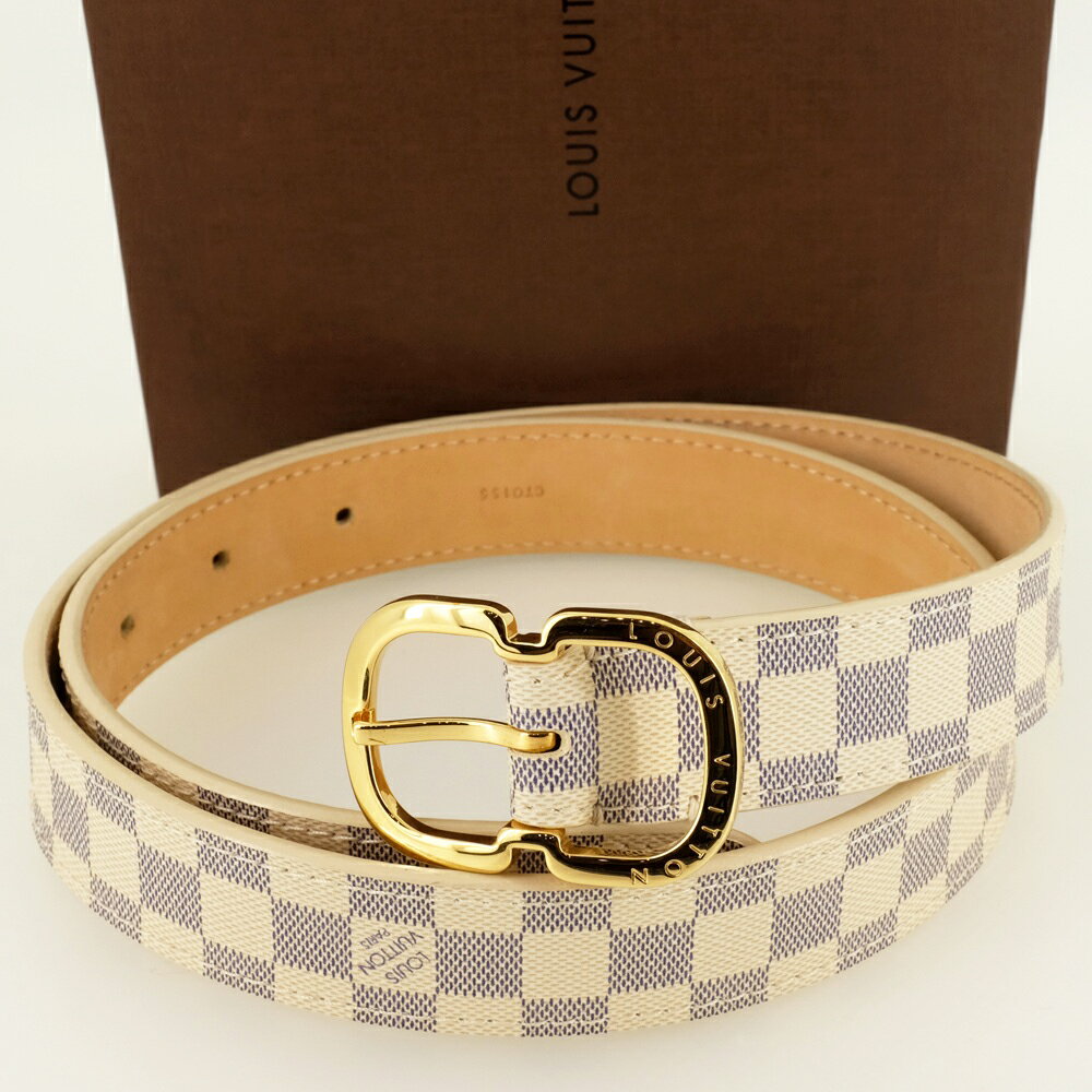 LOUIS VUITTON ダミエ ベルト ゴールド金具 80cm LB0021 LOUIS VUITTON