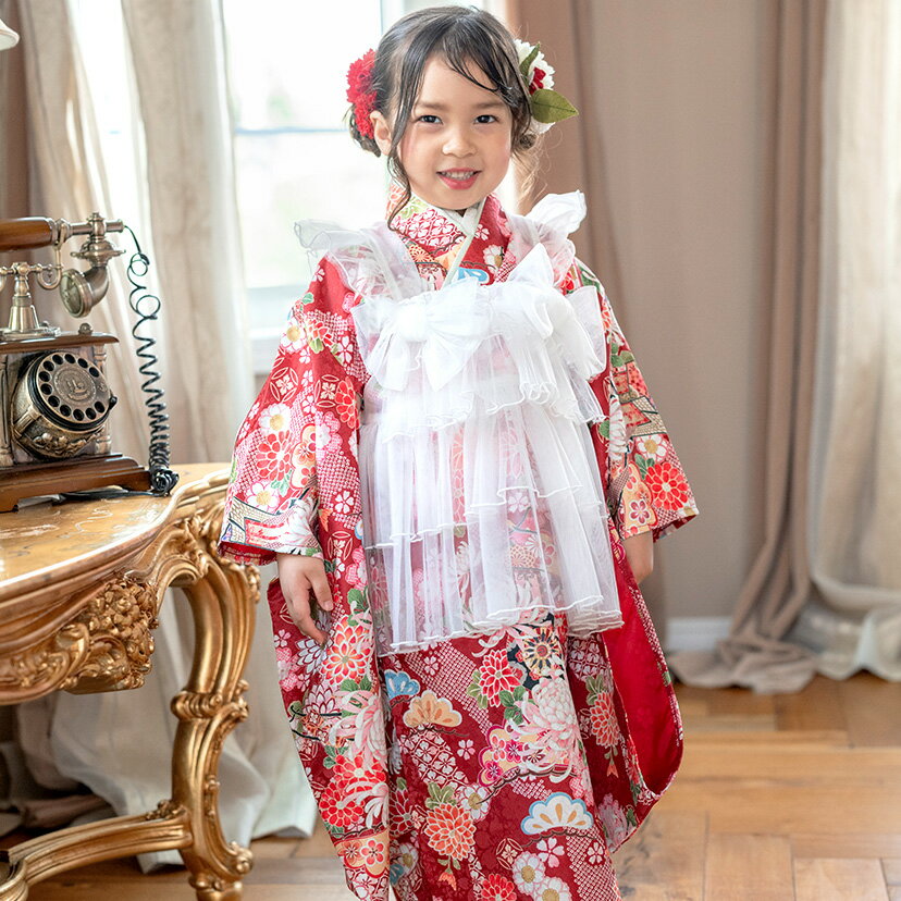 楽天市場】七五三 着物（カラーレッド）（着物セット｜和服）：キッズ