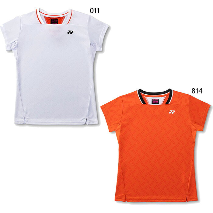 YONEX ノースリーブ Vネック ウェア ホワイト/オレンジ YONEX