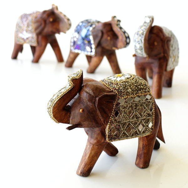 楽天市場】象 置物（素材（インテリア）木）の通販