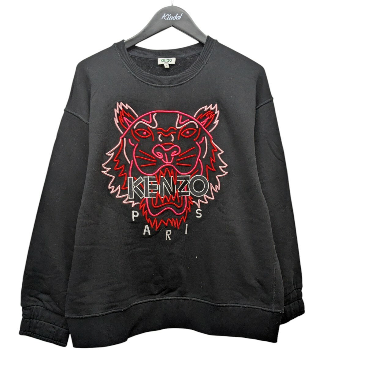 847希少ケンゾー 『KENZO』ケンゾー (XL) ビッグロゴ スウェット 虎顔