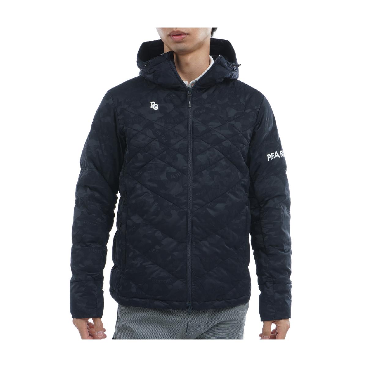 新作 パーリーゲイツ ダウン 迷彩 フード カモ ゴルフウェア ジップ