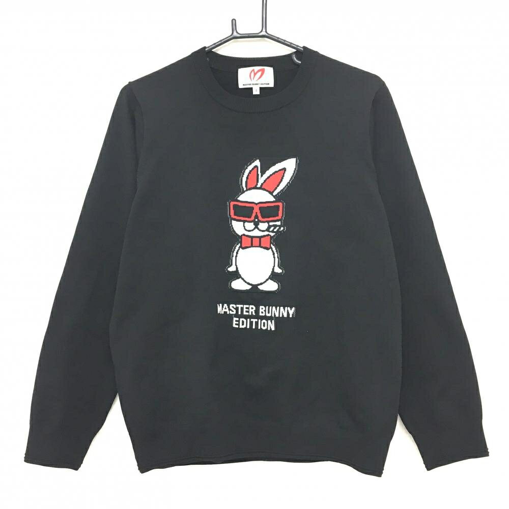 美品 マスターバニー ニットセーター 総柄 裏地付き 防風、防寒 秋冬